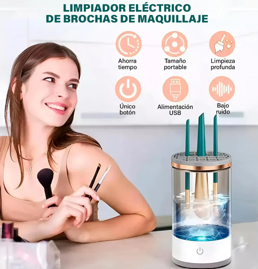 Limpiador eléctrico de brochas y espumas de maquillaje - EL ORIGINAL